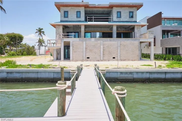Dock area with a water view and a balcony