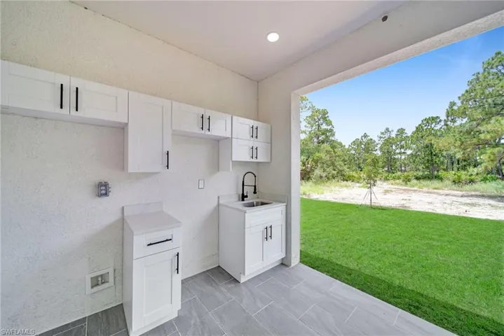 View of patio / terrace featuring a sink