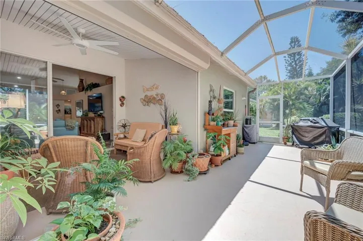 Extended lanai is amazing with views of lush lanscape and private