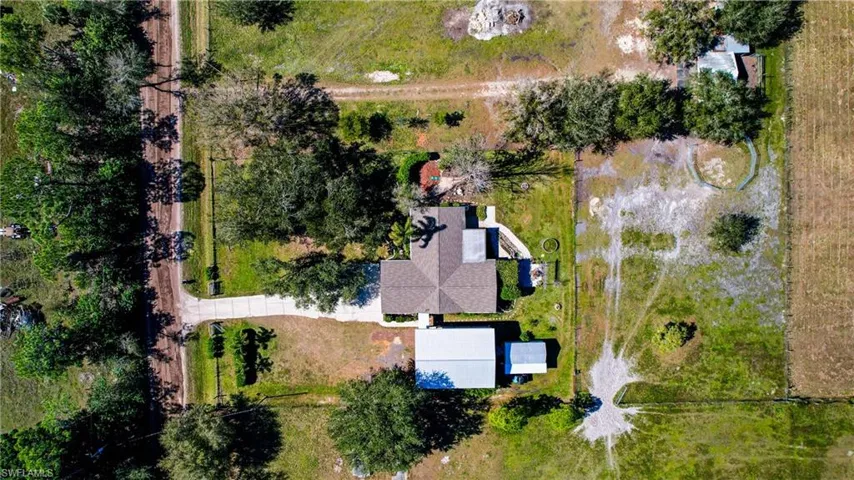 Birds eye view of property