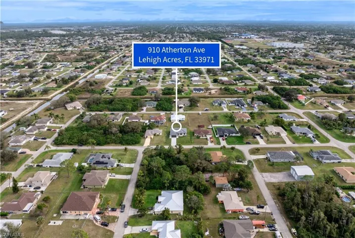 Birds eye view of property