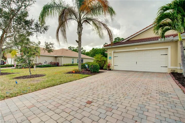 The paver driveway is impressive and durable