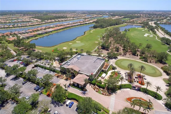 Aerial view of golf clubhouse!