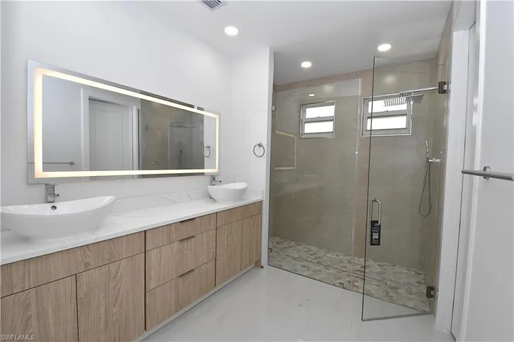 mirror and frame less glass door