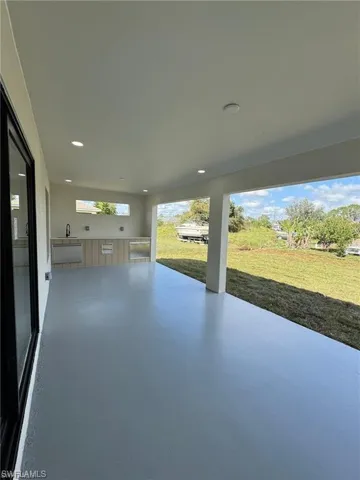 View of patio / terrace with a sink