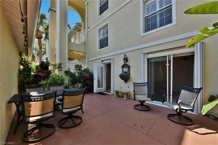 View of Courtyard from Garage Door