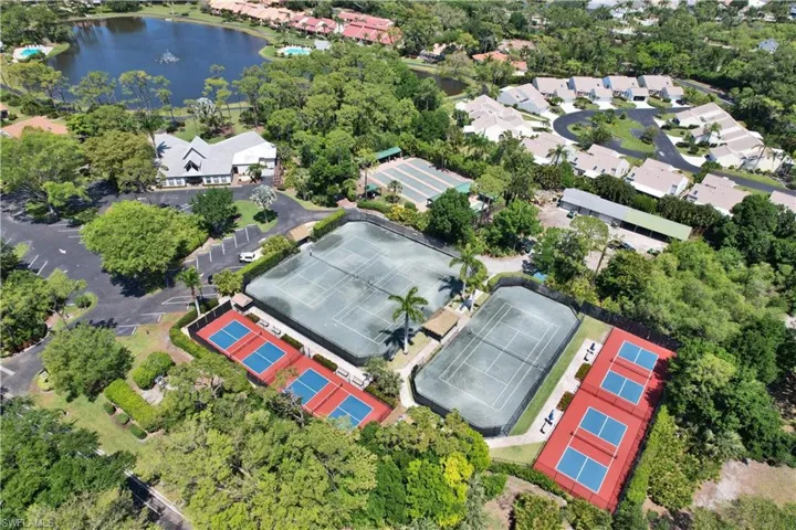 Club House, Bocci Courts, Tennis Courts and Pickleball Courts