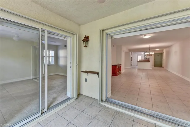 View from Lanai (Sunroom) into Greatroom and Master Bedroom