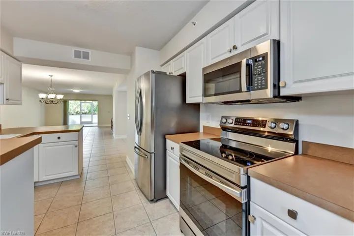 View of Kitchen from Courtyard Entry Door