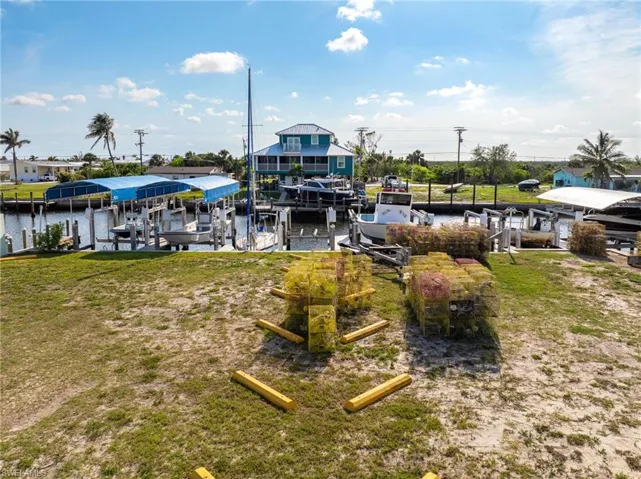 Dock featuring boat lift