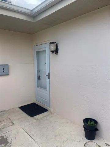 View of front door