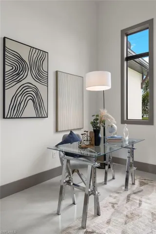 Home office with a wealth of natural light