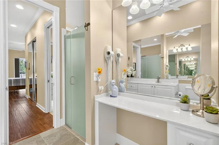 Owners' Bath For Her Makeup Vanity