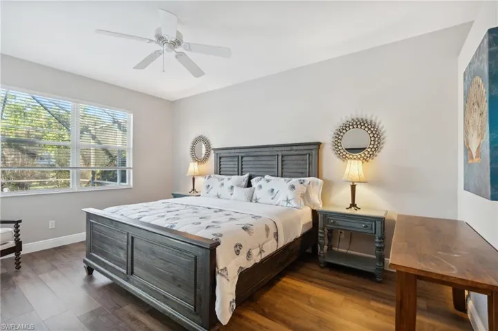 Owner's Bedroom featuring ceiling fan and nice window for natural light.