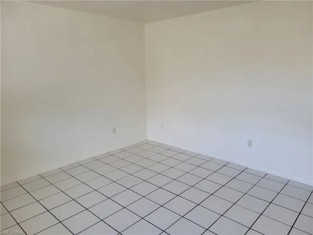 View of tiled spare room