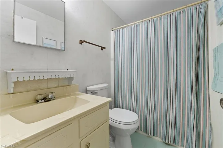 Bathroom with a combo tub/shower