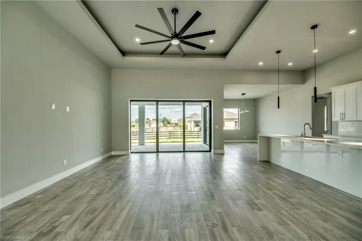 View of the formal dining area