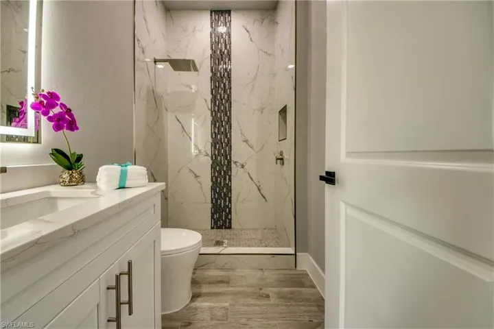 Bright guest bathroom