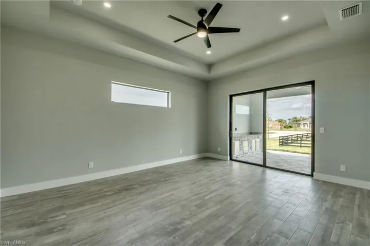 Spacious master bedroom