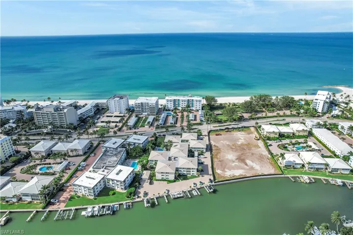 Bird's eye view of a large body of water