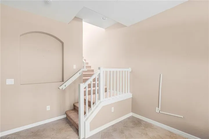 Staircase with baseboards