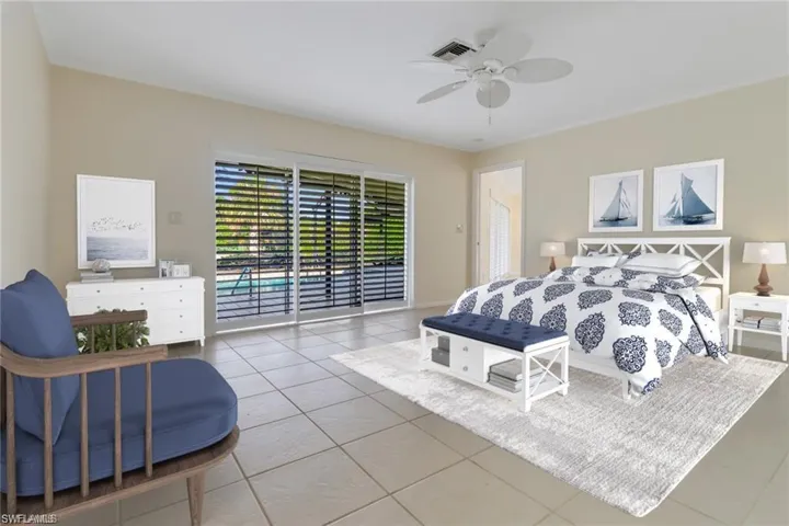 Bedroom virtually staged