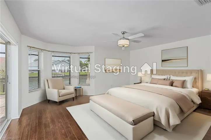 Master Bedroom with sliding doors and big window for natural light