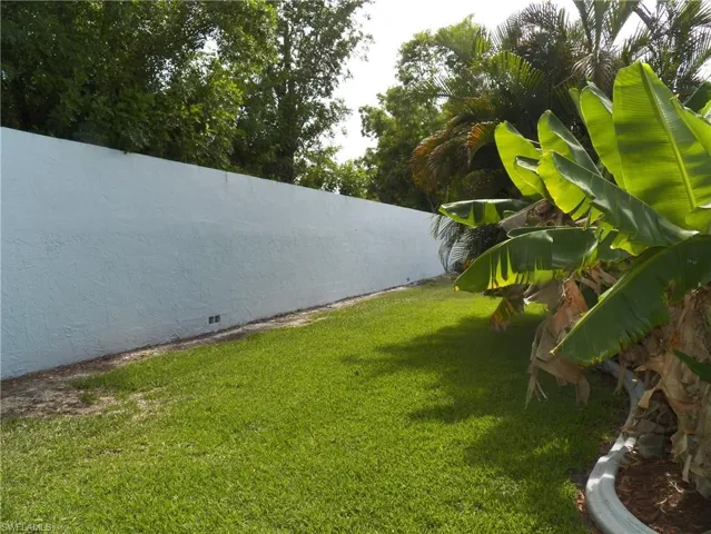 Privacy wall in backyard