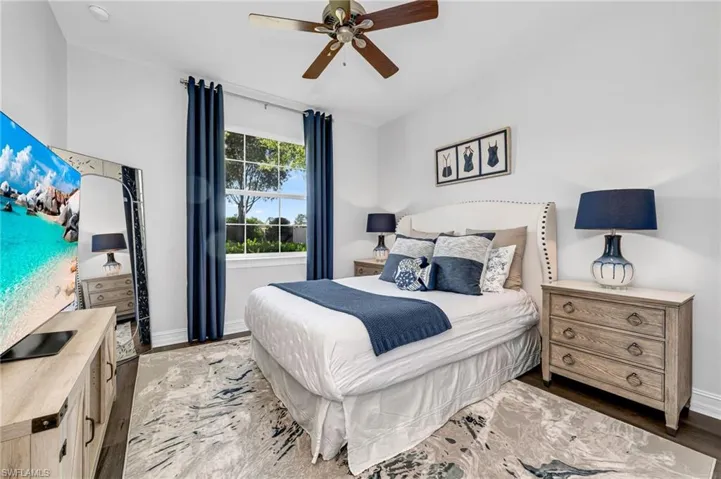 Spacious guest bedroom, tucked privately away from the rest of the home.