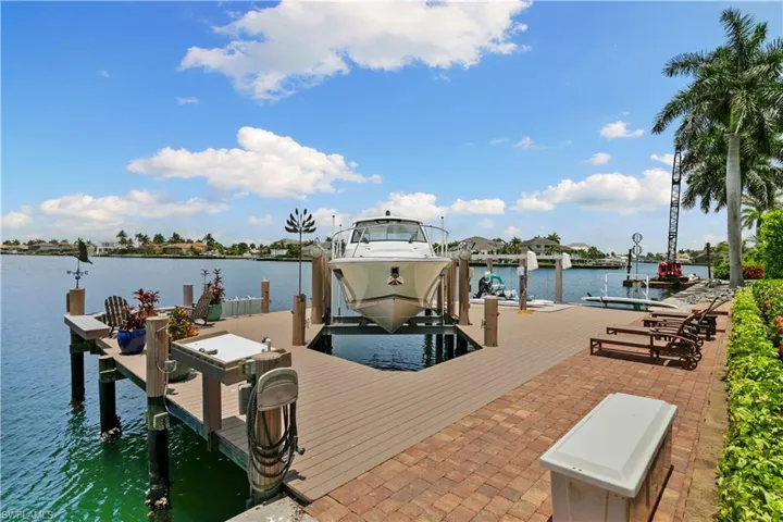 Fabulous dock area with multiple seating areas