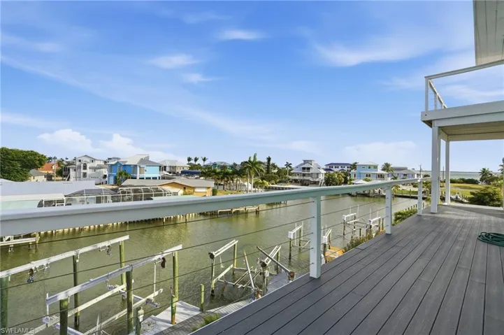 Deck with view of canal - virtually enhanced
