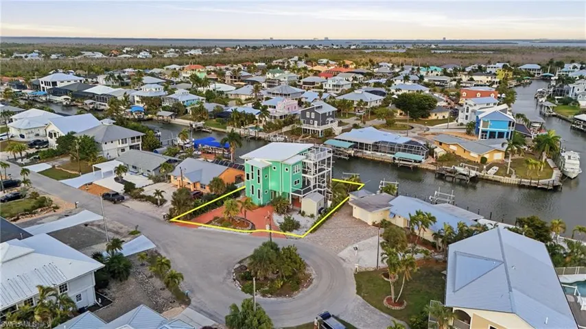 Aerial view of home - virtually enhanced