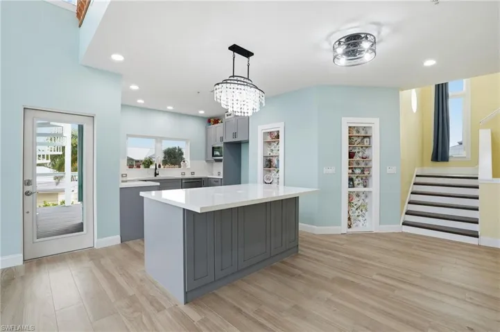 Kitchen & island - virtually enhanced