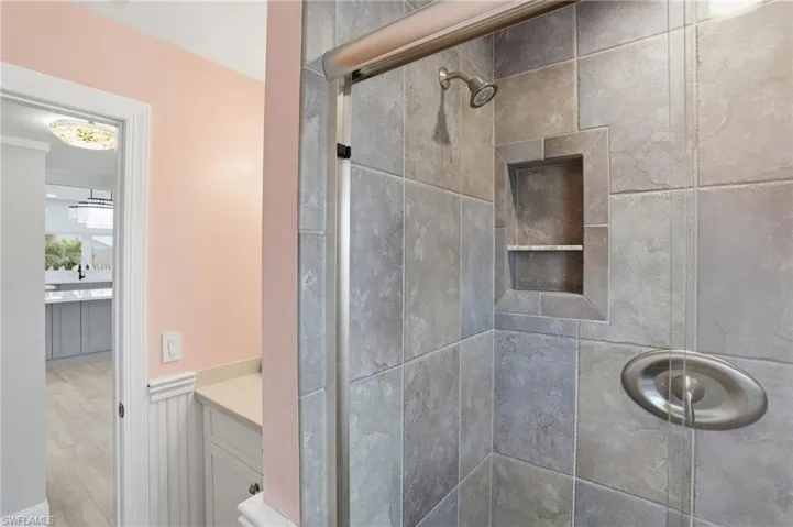 Bathroom shower - virtually enhanced