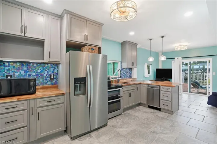 Second kitchen area (ground level floor) - virtually enhanced