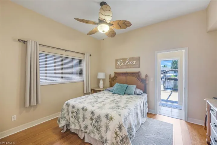 Guest bedroom with access to pool area