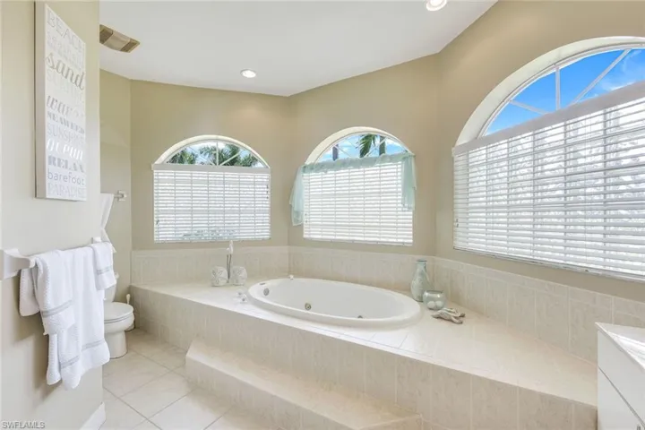 Large soaking tub area in your master bathroom