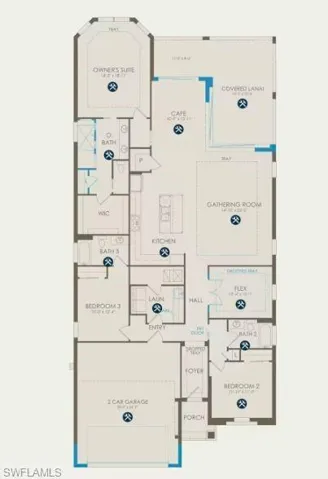 Floor plan with selected structurals