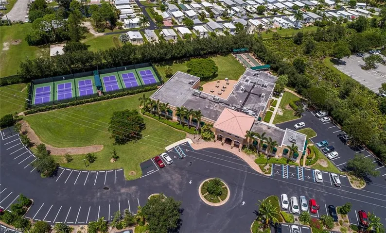 Amenities center and pickle ball