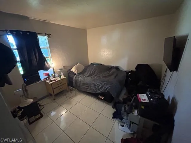 View of tiled bedroom