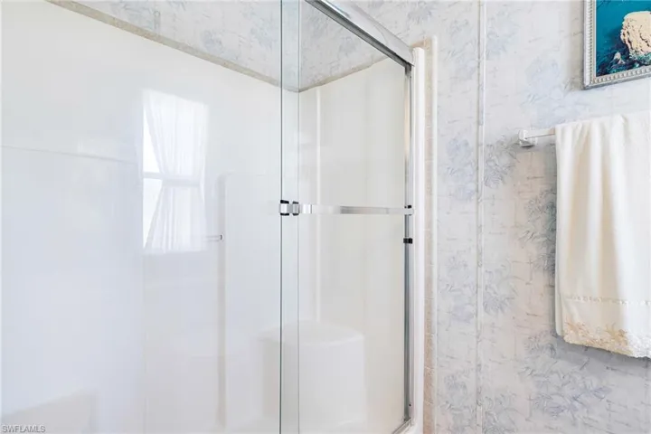 Bathroom featuring an enclosed shower
