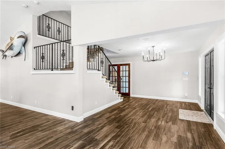 Stairs are carpeted which is safer than slick tile