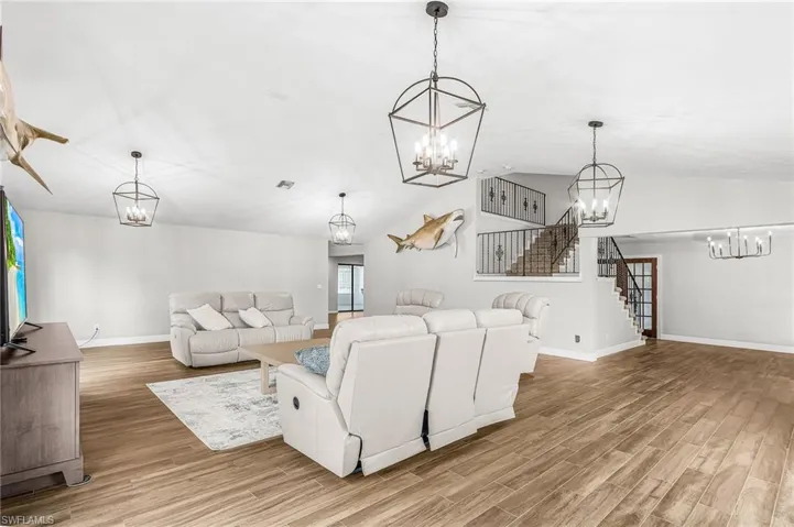 new light fixturesfurniture as seen included except for the 2 sharks - they are excluded