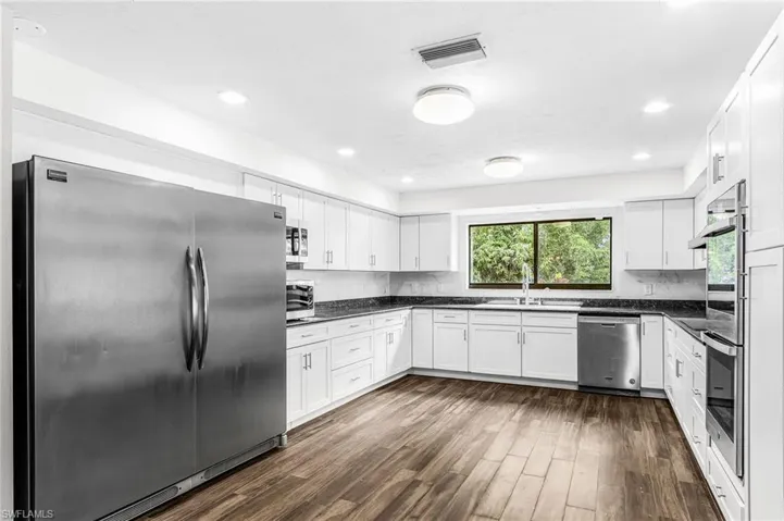 approximately 20'6"x13'4"  remodeled in 2026 with new white shaker cabiners, granite counter top, stainless steele appliances, RO under sink.