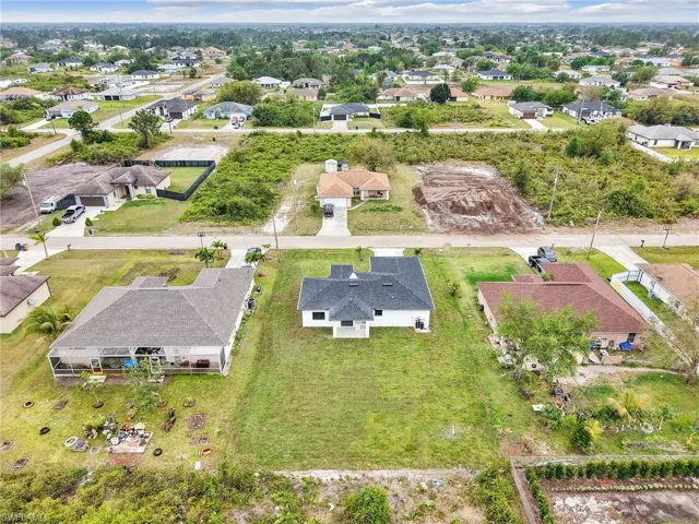 Aerial view with a residential view