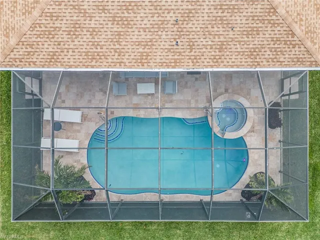 Bird's eye view of a pool