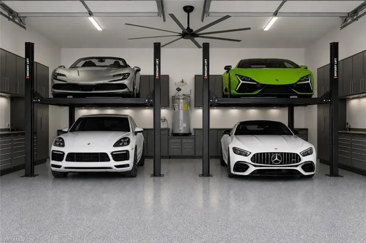 Easily add lifts and presto a 4 car garage