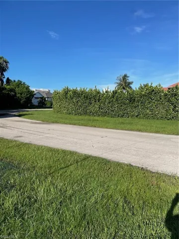 Hedged lot across the street
