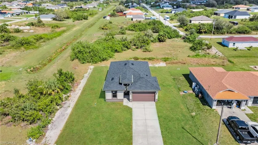 Aerial view of residential area