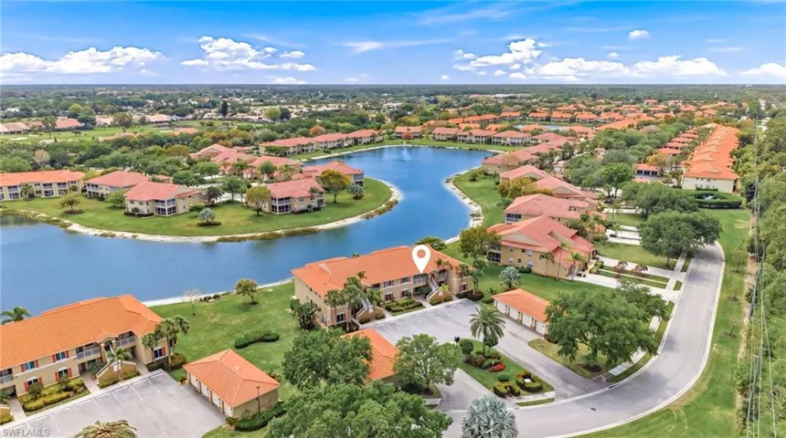 Drone / aerial view of a nearby body of water